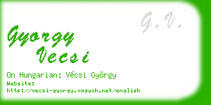 gyorgy vecsi business card