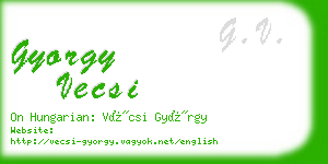 gyorgy vecsi business card